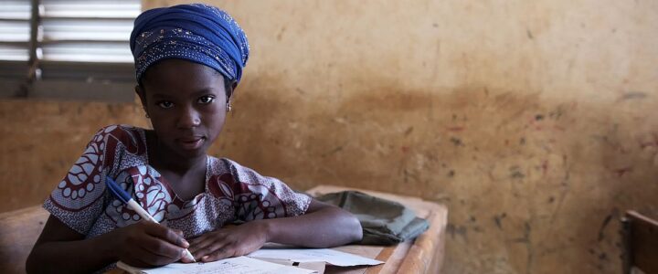 Salimata in school in Mali
